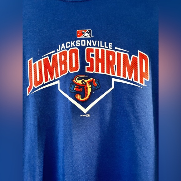 Men’s Blue Jacksonville Jumbo Shrimp Active Wear Large Long Sleeve - Picture 4 of 4